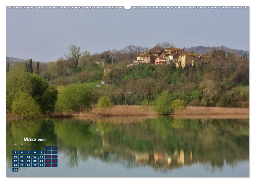 Herrliches Arno Tal - Wanderurlaub in der Toskana (CALVENDO Wandkalender 2025)