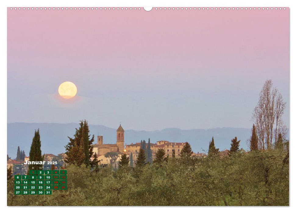 Herrliches Arno Tal - Wanderurlaub in der Toskana (CALVENDO Premium Wandkalender 2025)