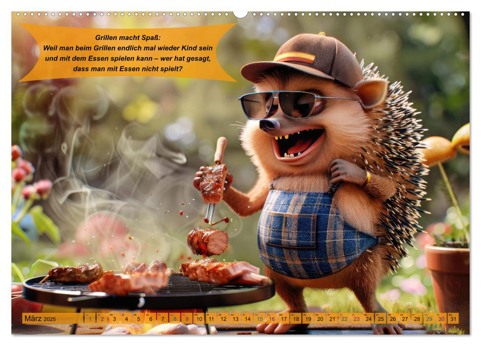 Tierisch lustige Grillmeister (CALVENDO Premium Wandkalender 2025)