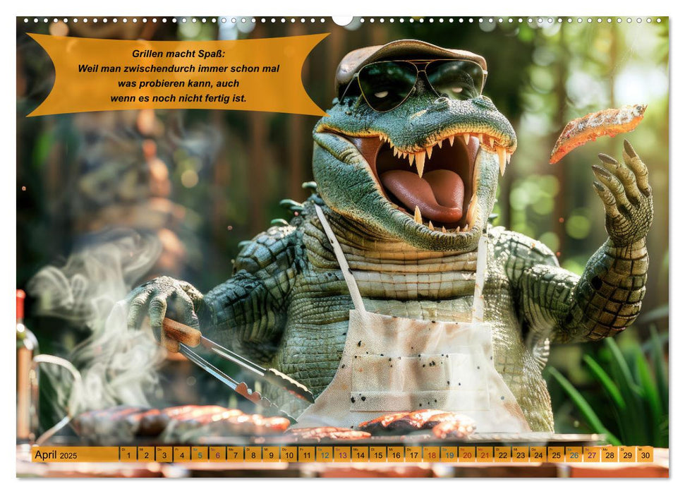 Tierisch lustige Grillmeister (CALVENDO Premium Wandkalender 2025)