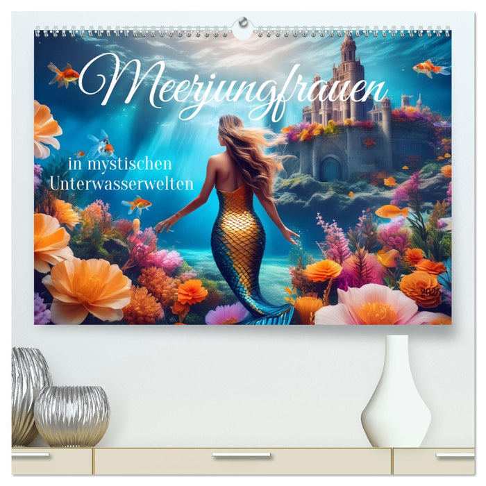 Meerjungfrauen in mystischen Unterwasserwelten (CALVENDO Premium Wandkalender 2025)