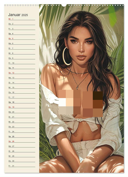 Girls im Sommer. Bunt, sonnig und sexy in der schönsten Jahreszeit (CALVENDO Wandkalender 2025)