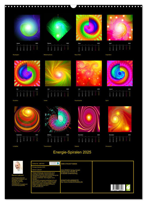 Energie-Spiralen 2025 (CALVENDO Wandkalender 2025)