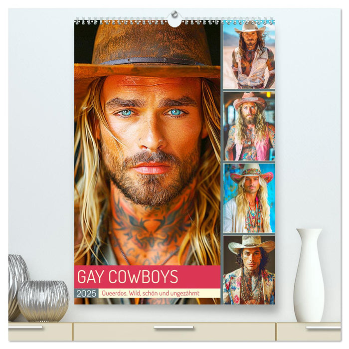 Gay Cowboys. Queerdos. Wild, schön und ungezähmt (CALVENDO Premium Wandkalender 2025)