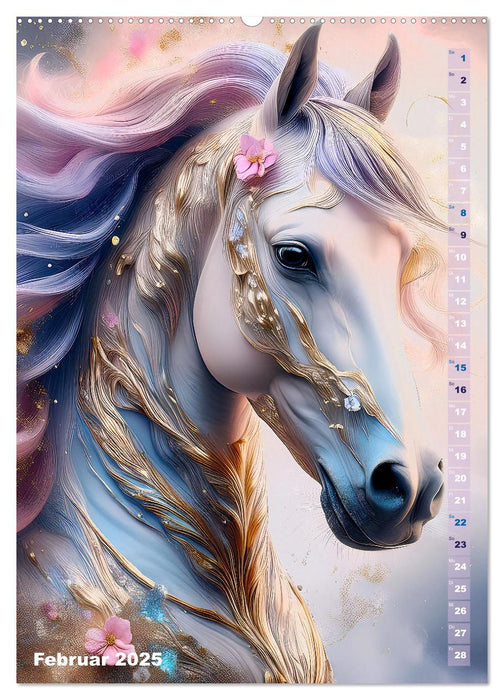 Pferdeliebe - Ein magischer Pferdekalender (CALVENDO Premium Wandkalender 2025)
