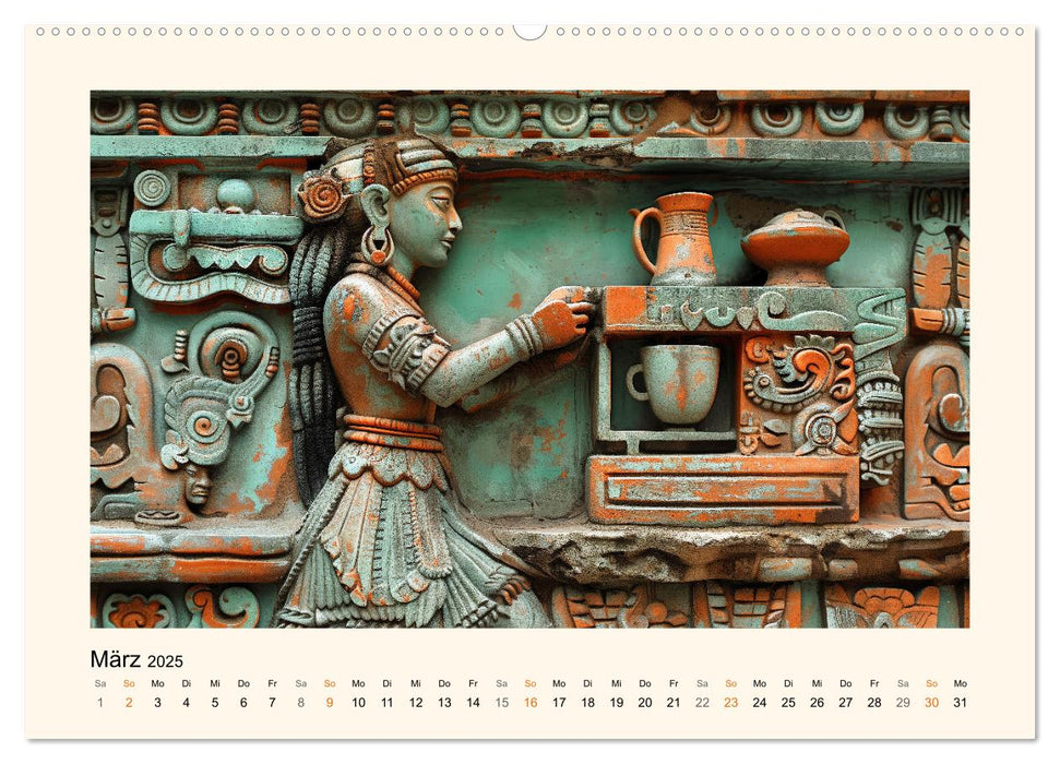 Die Maya und ihre Geheimnisse (CALVENDO Wandkalender 2025)