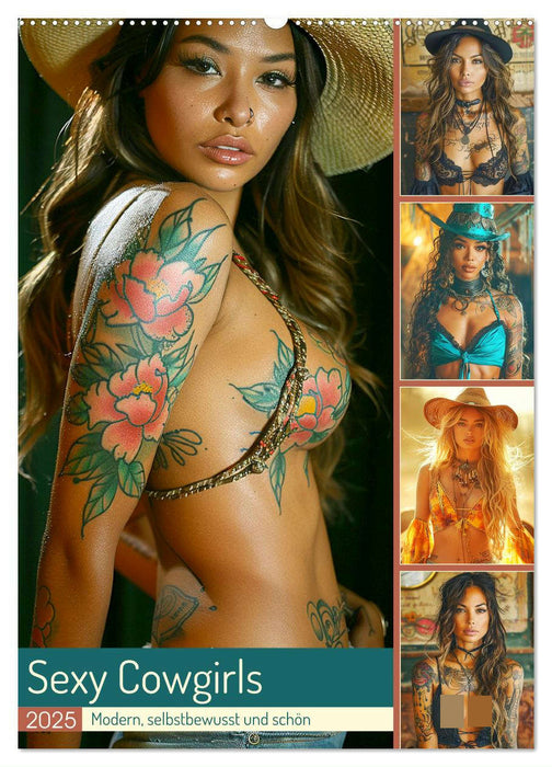 Sexy Cowgirls. Modern, selbstbewusst und schön (CALVENDO Wandkalender 2025)