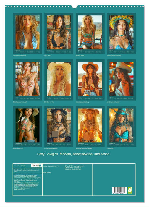 Sexy Cowgirls. Modern, selbstbewusst und schön (CALVENDO Wandkalender 2025)