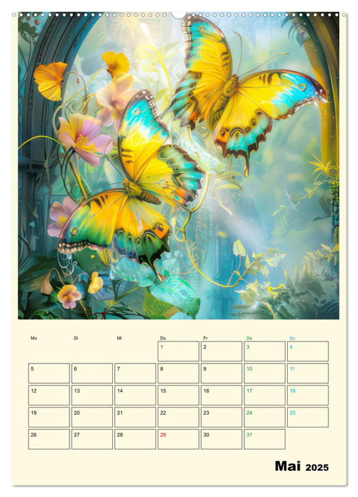 Schmetterlinge der Fantasie entsprungen - Planer (CALVENDO Premium Wandkalender 2025)