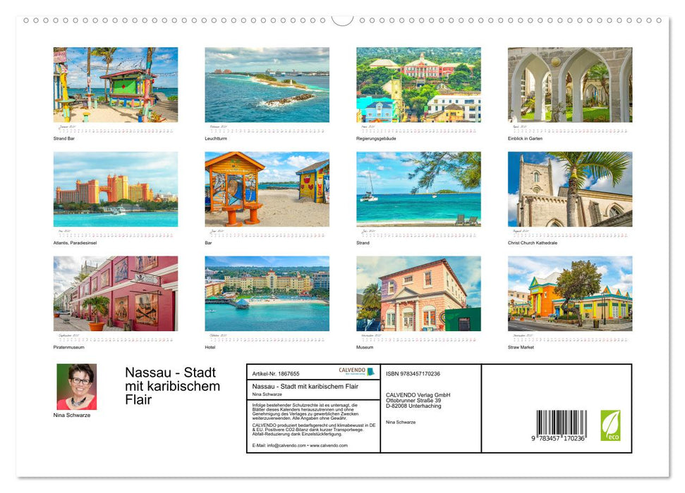 Nassau - Stadt mit karibischem Flair (CALVENDO Premium Wandkalender 2025)