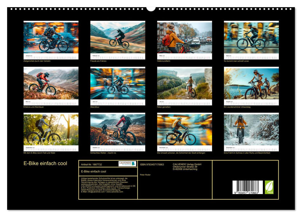 E-Bike einfach cool (CALVENDO Premium Wandkalender 2025)