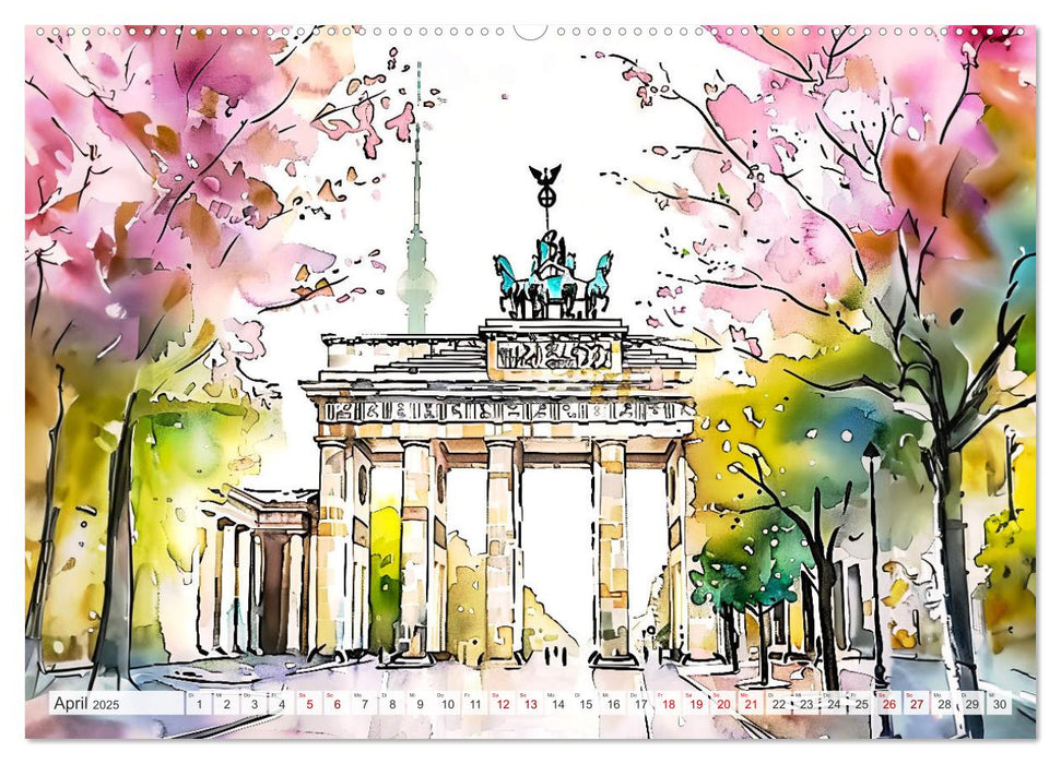 Berlin Impressionen - Kunstvolle Stadtansichten der Seele Berlins (CALVENDO Premium Wandkalender 2025)