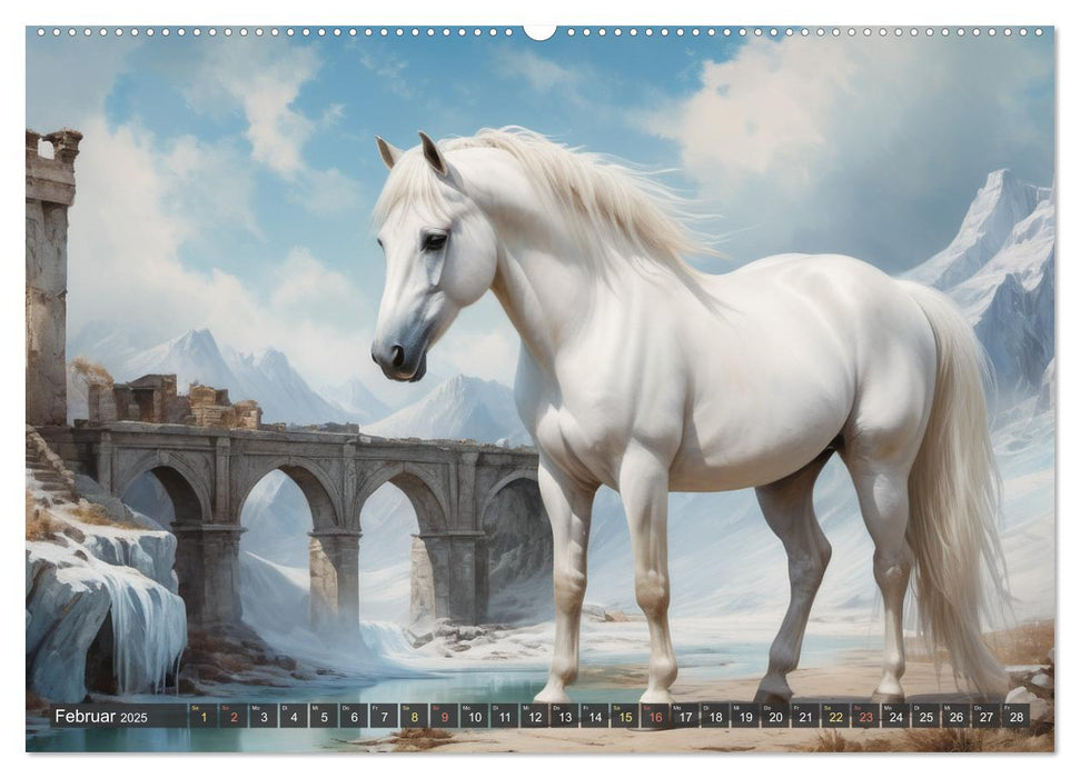 Schöne wilde Mustangs (CALVENDO Premium Wandkalender 2025)