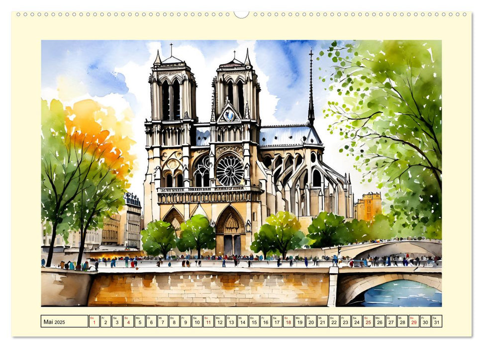 Paris - Stadt der Liebe (CALVENDO Wandkalender 2025)