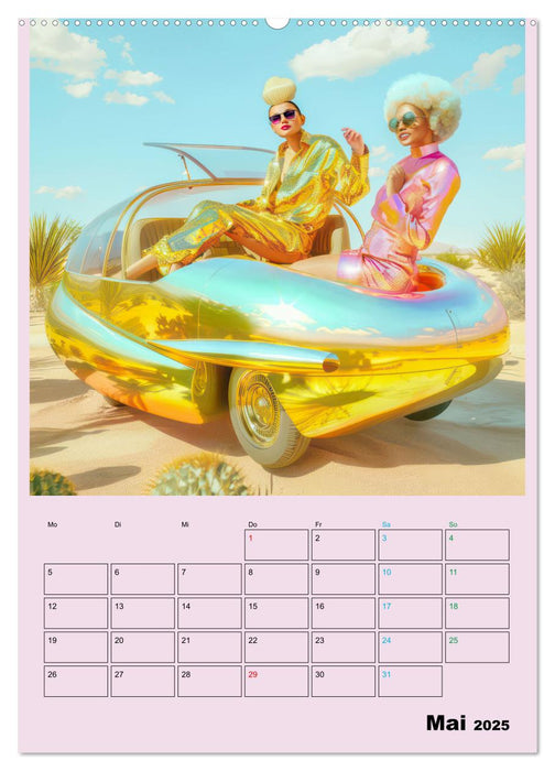 Retro Wüstenfestival - Planer (CALVENDO Wandkalender 2025)