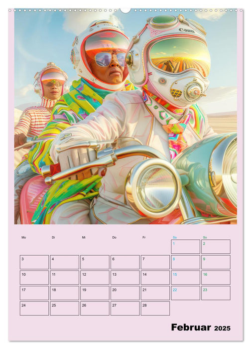 Retro Wüstenfestival - Planer (CALVENDO Premium Wandkalender 2025)