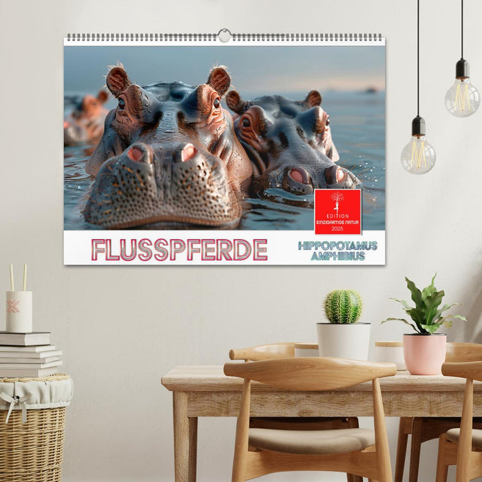 Flusspferde - Hippopotamus amphibius (CALVENDO Wandkalender 2025)