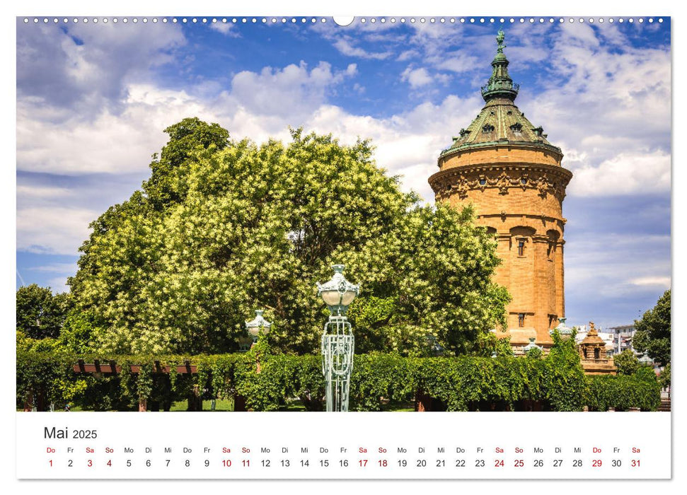 Der Mannheimer Wasserturm (CALVENDO Wandkalender 2025)