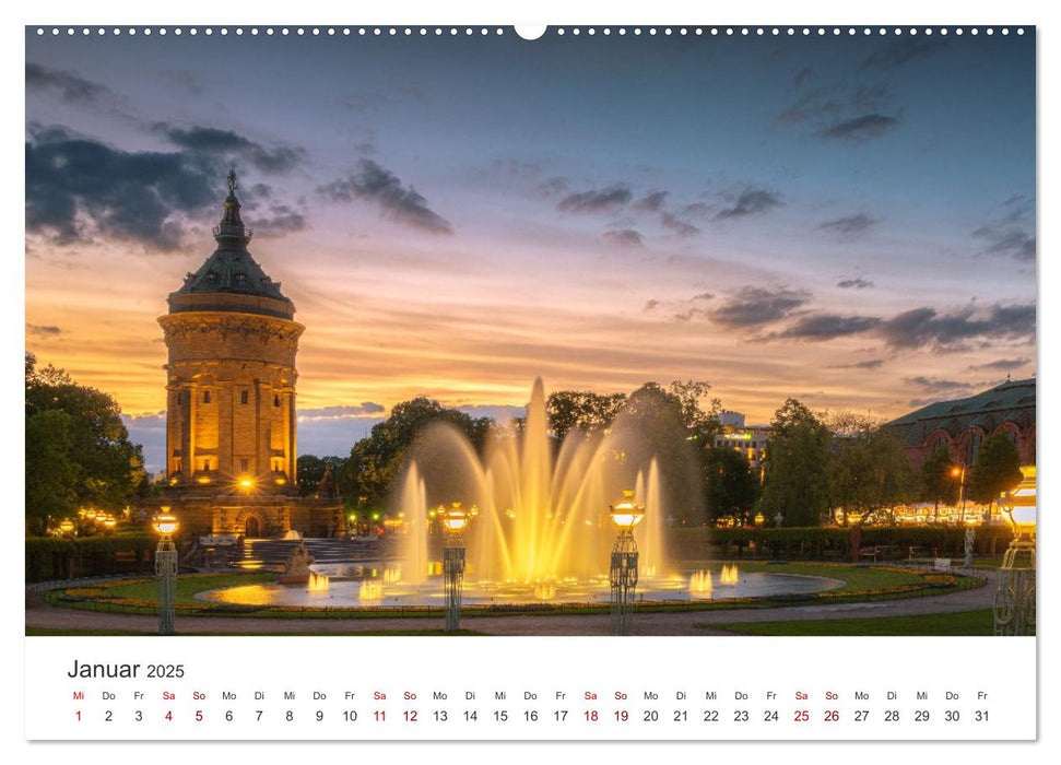 Der Mannheimer Wasserturm (CALVENDO Premium Wandkalender 2025)