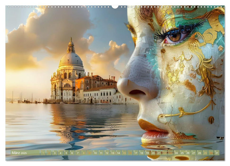 Wundervoll surreale venezianische Szenerien (CALVENDO Premium Wandkalender 2025)