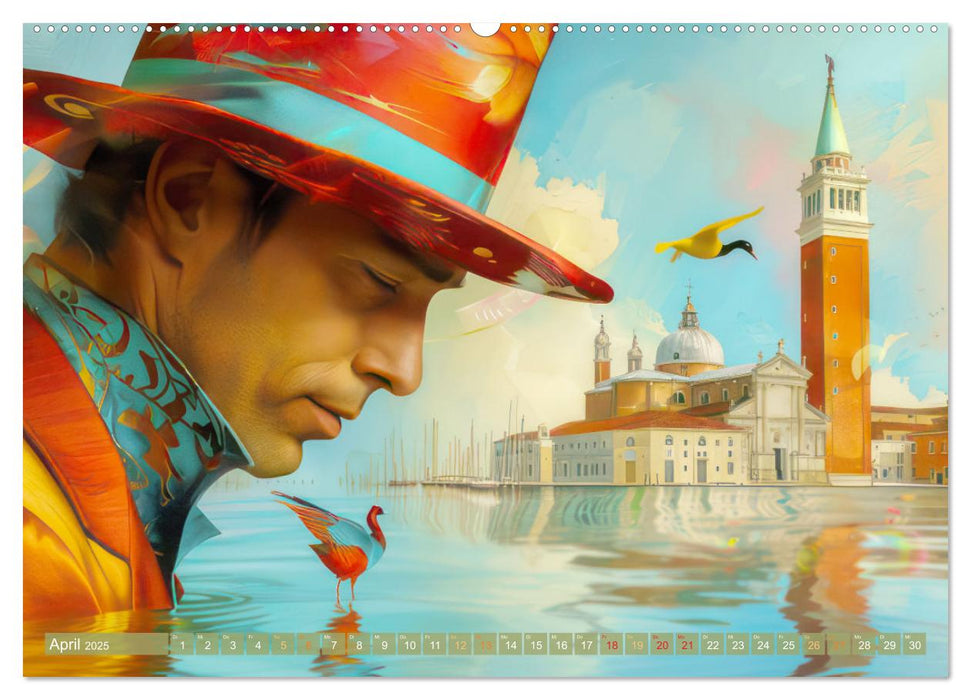 Wundervoll surreale venezianische Szenerien (CALVENDO Premium Wandkalender 2025)