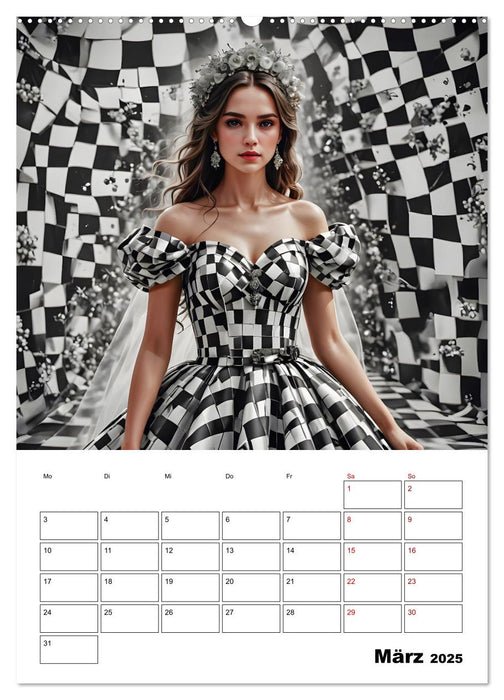 Schachspiel der Mode (CALVENDO Premium Wandkalender 2025)