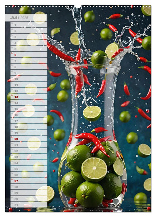 Vitalität im Glas - Erfrischende Momente mit Infused Water Kreationen (CALVENDO Premium Wandkalender 2025)