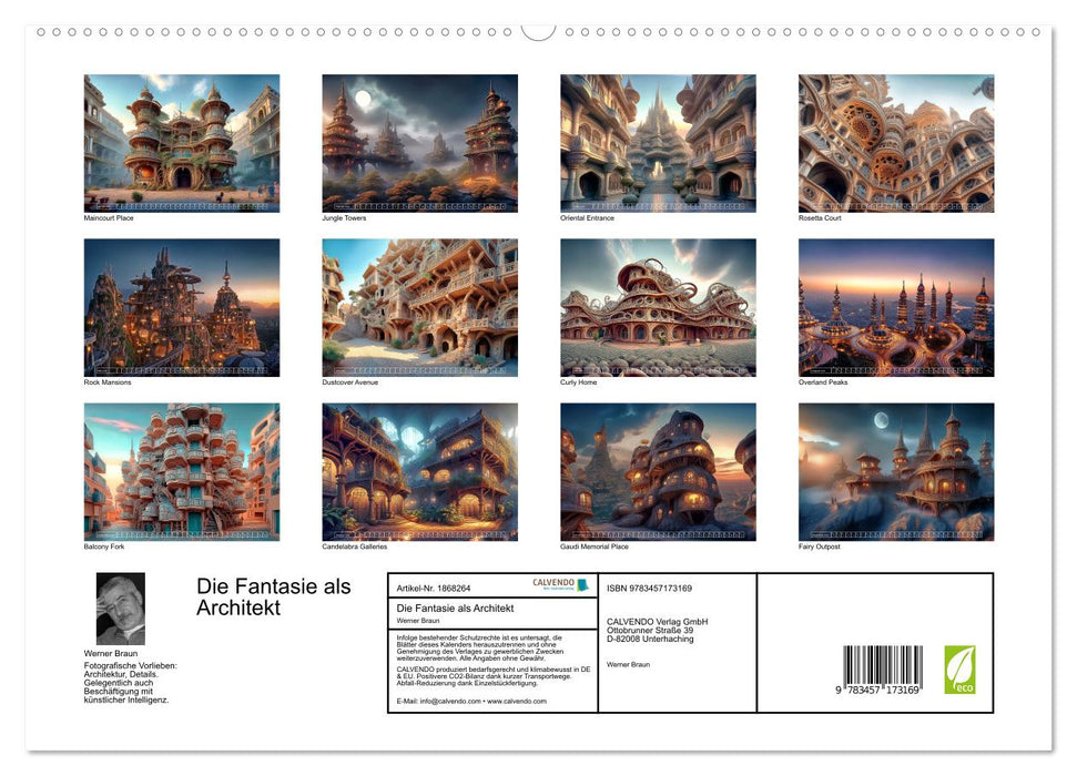 Die Fantasie als Architekt (CALVENDO Premium Wandkalender 2025)