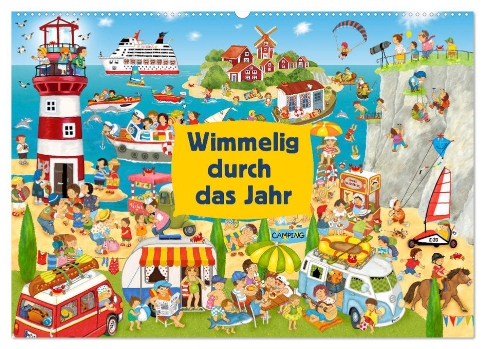 Wimmelig durch das Jahr (CALVENDO Wandkalender 2025)