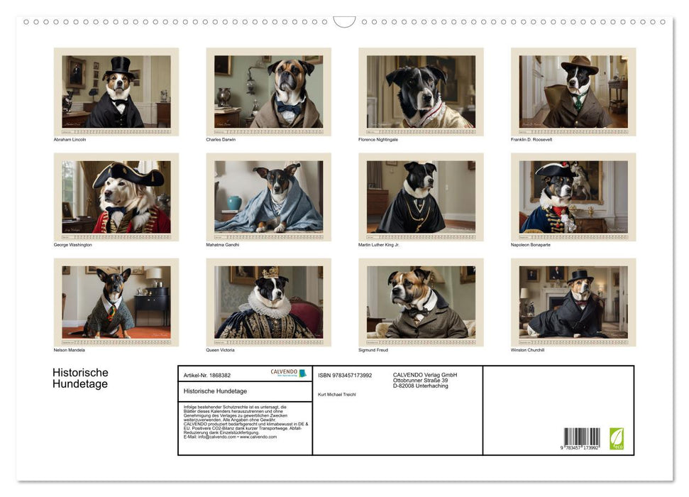 Historische Hundetage (CALVENDO Wandkalender 2025)