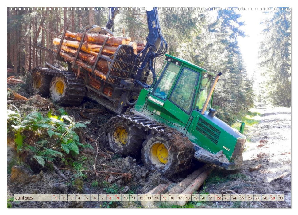 Forstgiganten: Der Rückezug im Einsatz (CALVENDO Wandkalender 2025)