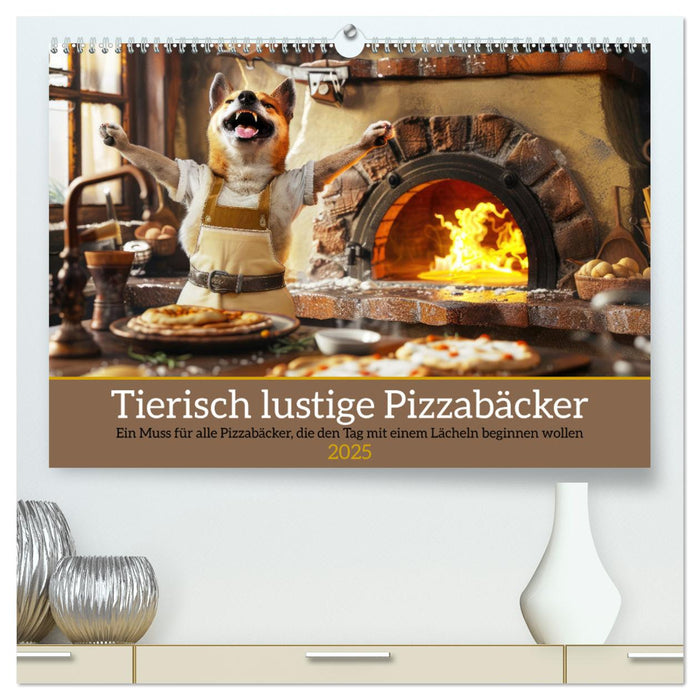 Tierisch lustige Pizzabäcker (CALVENDO Premium Wandkalender 2025)