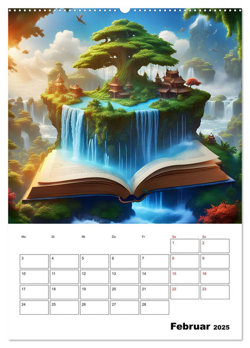 Magische surreale Buchwelten (CALVENDO Wandkalender 2025)