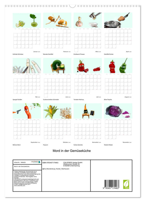 Mord in der Gemüseküche (CALVENDO Premium Wandkalender 2025)