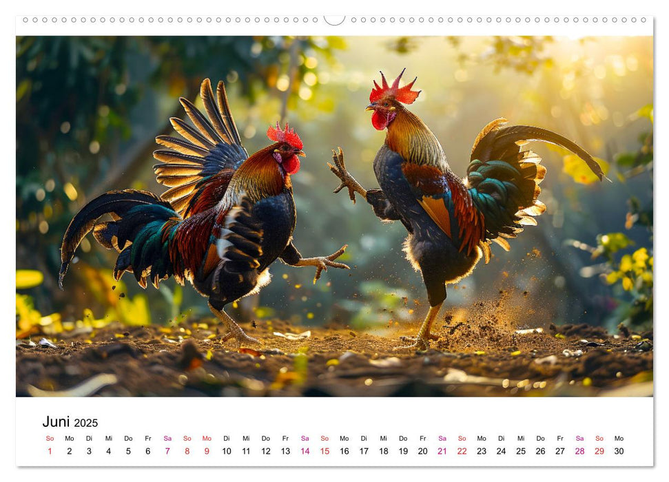 Hühner Federvieh (CALVENDO Wandkalender 2025)