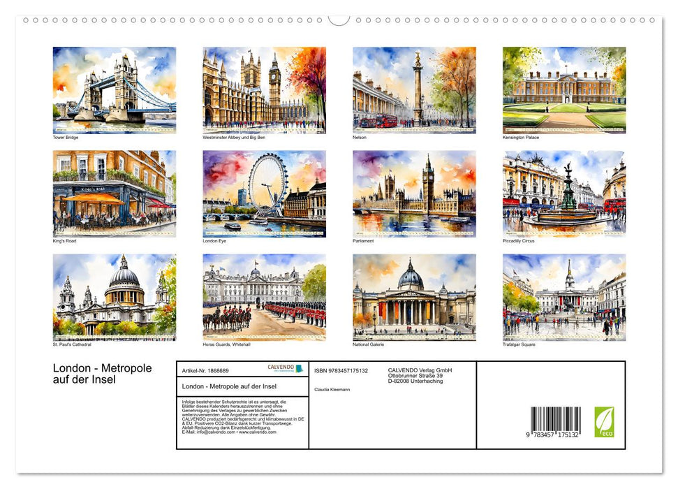 London - Metropole auf der Insel (CALVENDO Premium Wandkalender 2025)