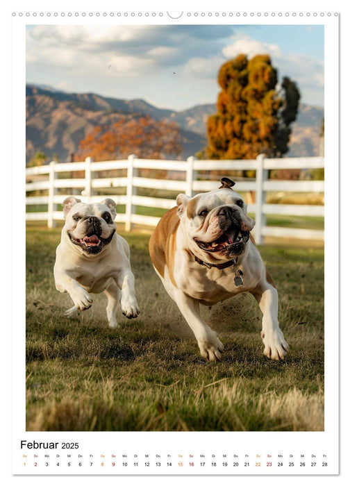 Englische Bulldogge - sanfter Kumpel (CALVENDO Premium Wandkalender 2025)