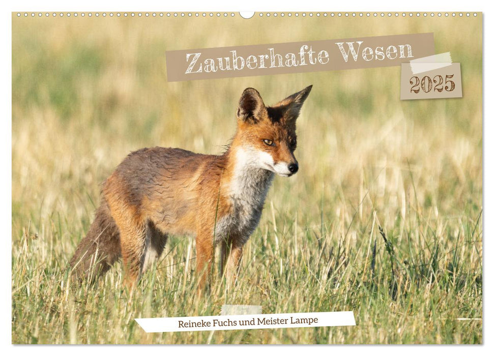 Zauberhafte Wesen - Reineke Fuchs und Meister Lampe (CALVENDO Wandkalender 2025)