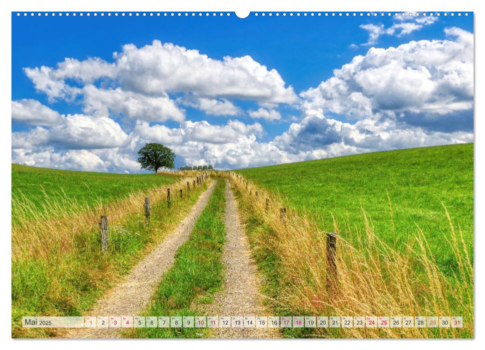 Idyllische Wanderwege im Bergischen Land (CALVENDO Premium Wandkalender 2025)