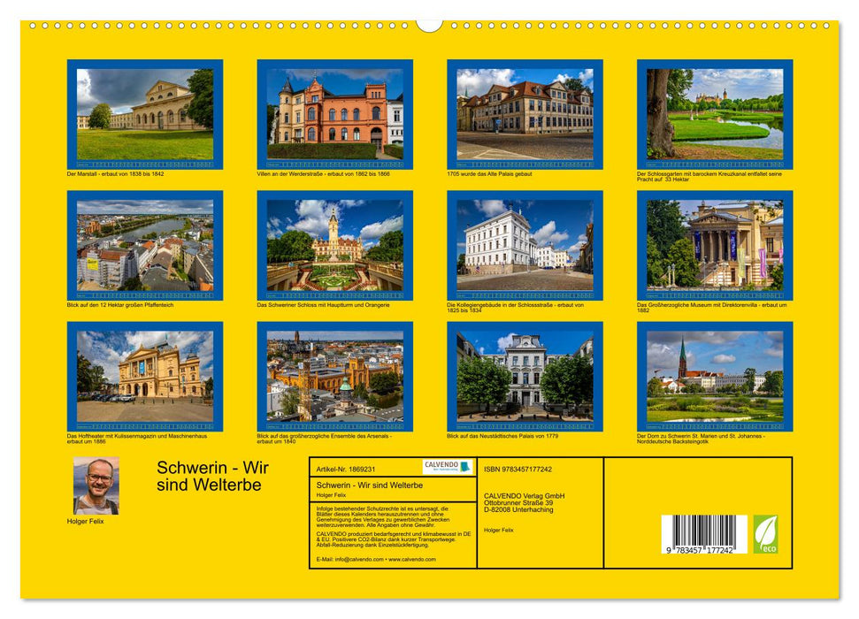 Schwerin - Wir sind Welterbe (CALVENDO Premium Wandkalender 2025)