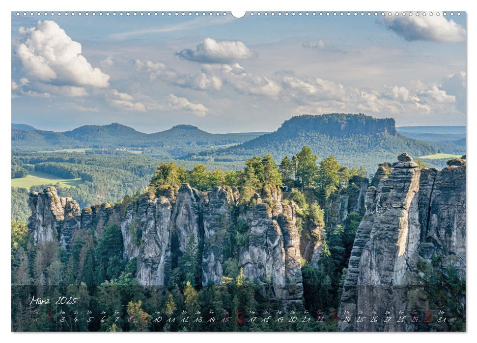 Landschaften der Sächsischen Schweiz (CALVENDO Premium Wandkalender 2025)