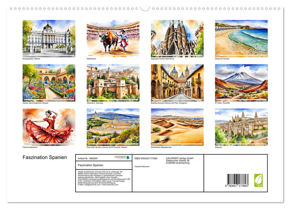 Faszination Spanien (CALVENDO Premium Wandkalender 2025)