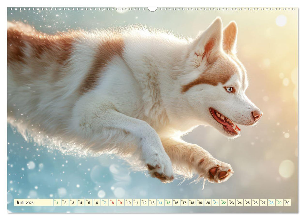 Huskies - Kraft und Anmut (CALVENDO Premium Wandkalender 2025)