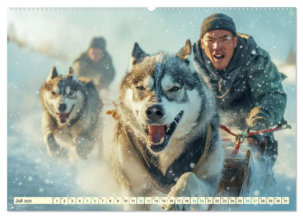 Huskies - Kraft und Anmut (CALVENDO Premium Wandkalender 2025)