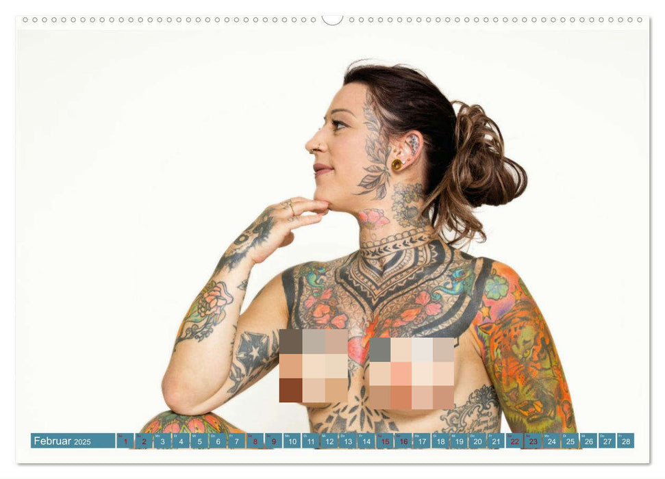 Tattoo-Liebe, die unter die Haut geht (CALVENDO Premium Wandkalender 2025)