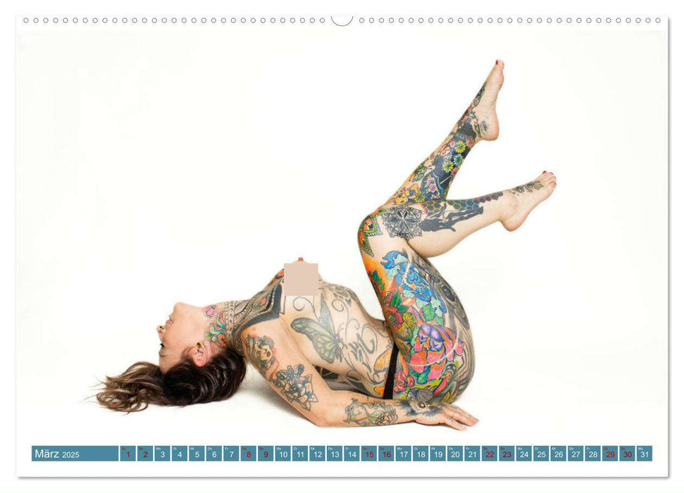 Tattoo-Liebe, die unter die Haut geht (CALVENDO Premium Wandkalender 2025)