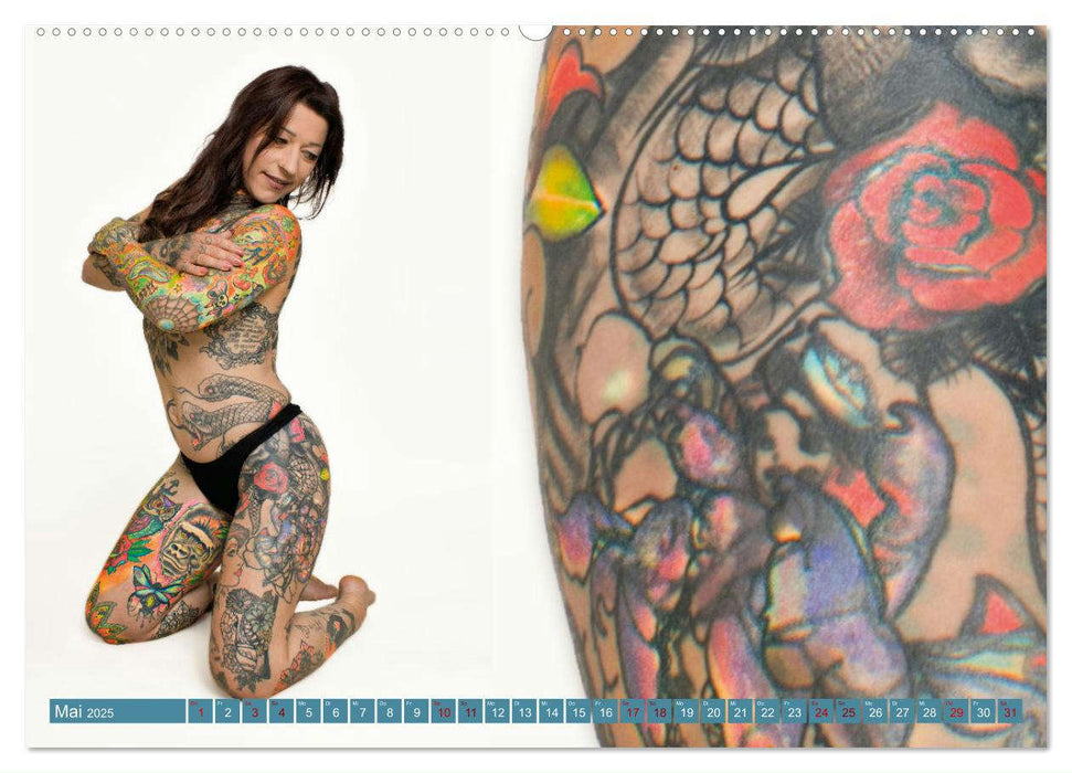 Tattoo-Liebe, die unter die Haut geht (CALVENDO Premium Wandkalender 2025)