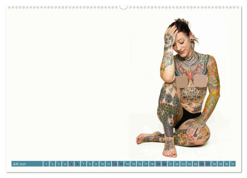 Tattoo-Liebe, die unter die Haut geht (CALVENDO Premium Wandkalender 2025)