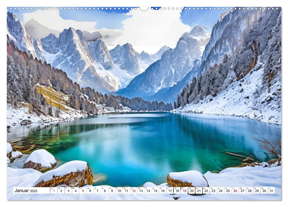 Österreich - Idylle in den Alpen (CALVENDO Premium Wandkalender 2025)