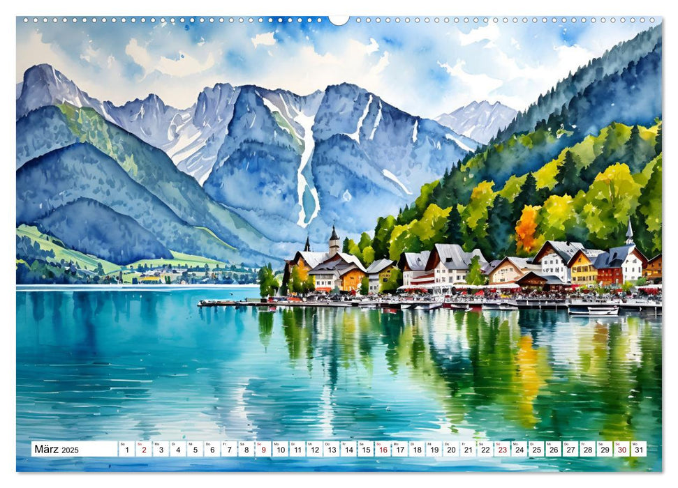 Österreich - Idylle in den Alpen (CALVENDO Premium Wandkalender 2025)